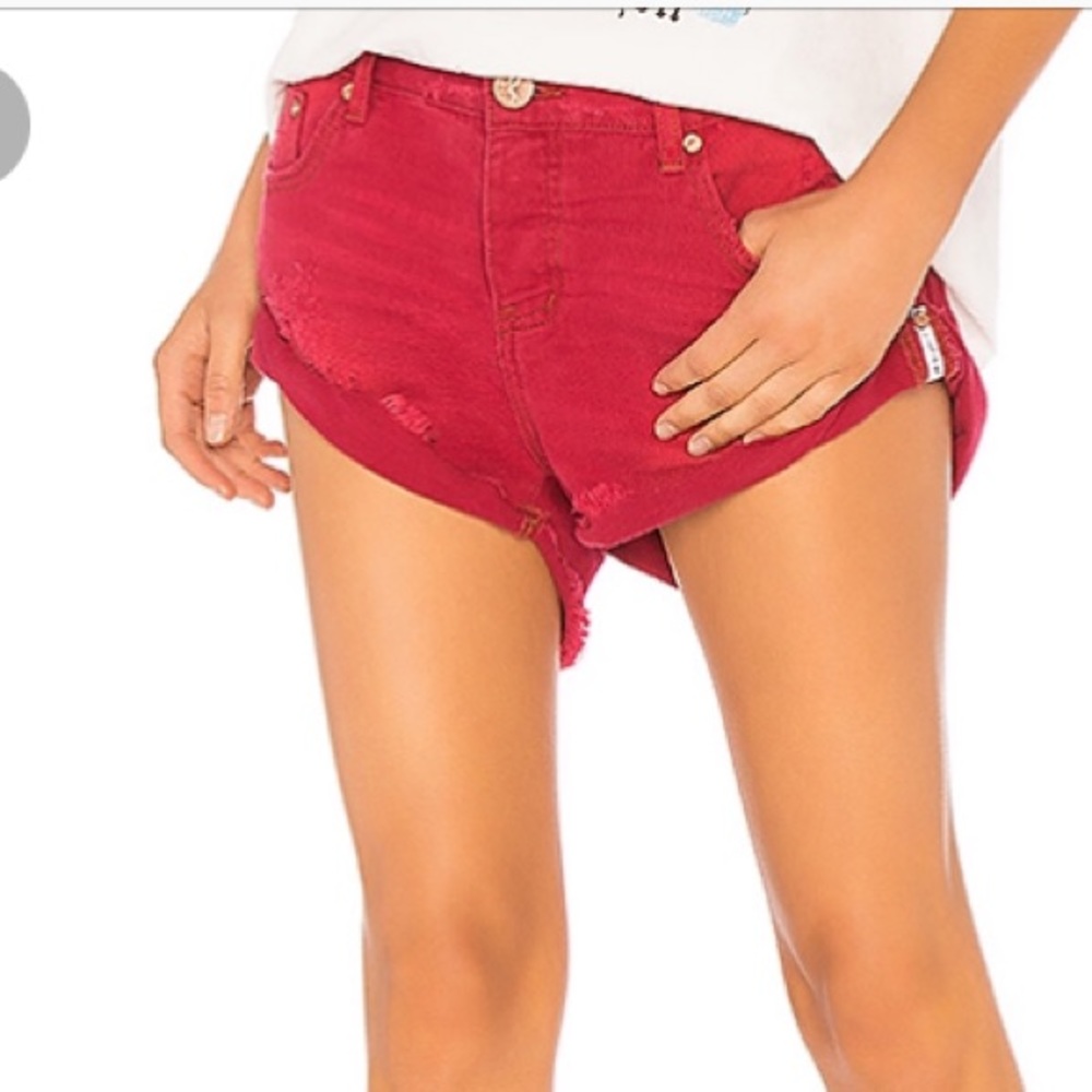 Red one teaspoon shorts